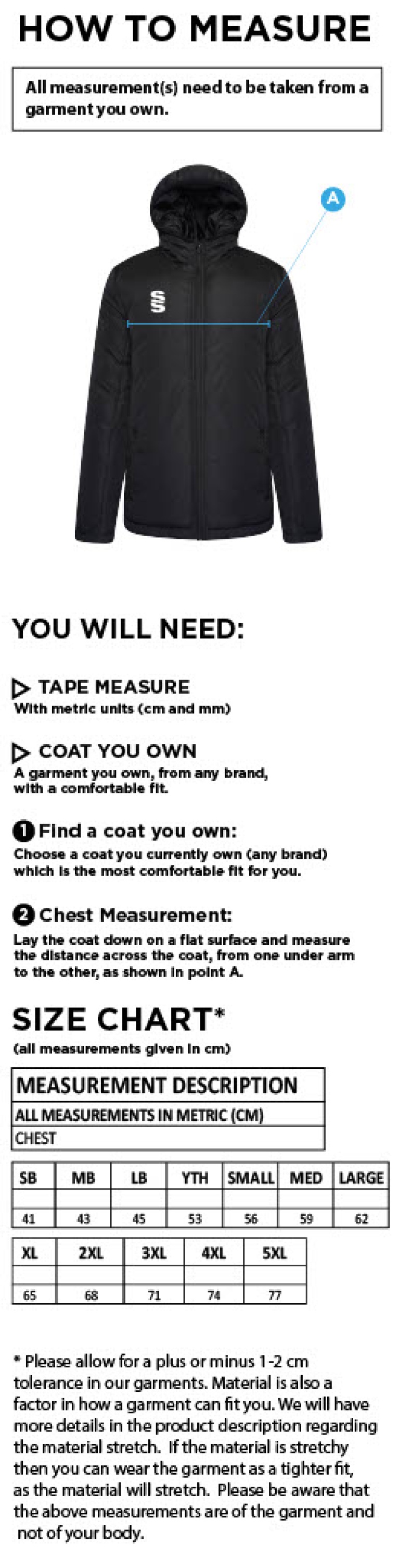 Women's Ct Padded Jacket : Navy - Size Guide