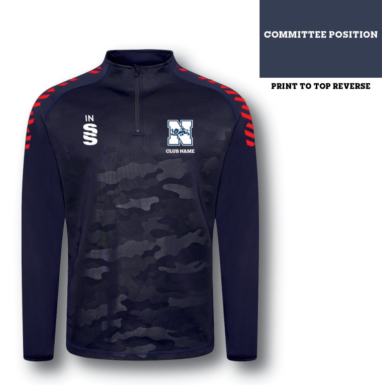 Camo 1/4 Zip Performance Top : Navy