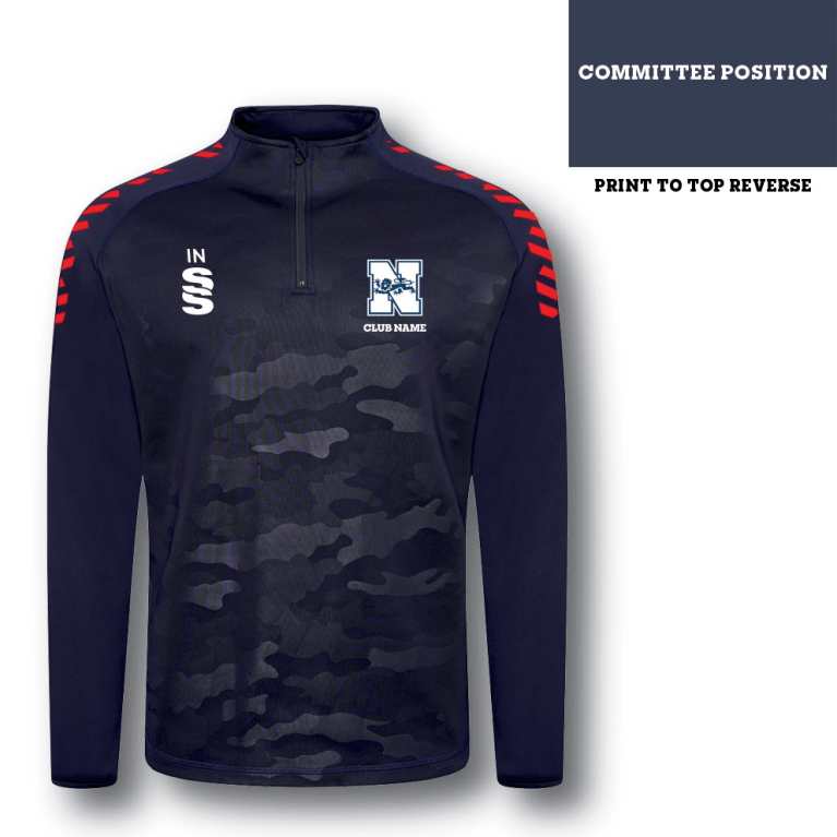 Camo 1/4 Zip Performance Top : Navy